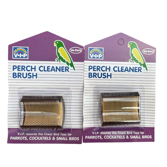 X's 2  Vo-Toys deluxe brown perch cleaner scraper scrubber for sand perches - Picture 1 of 1